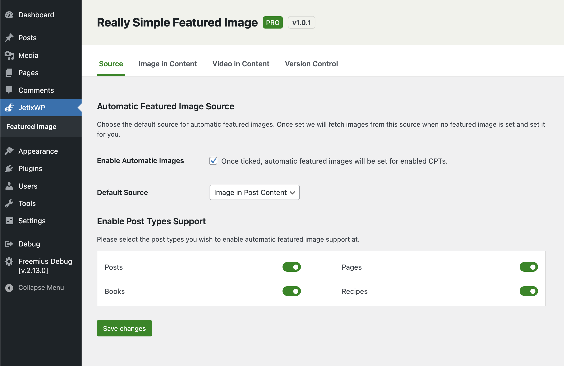 Featured image generation on custom post types